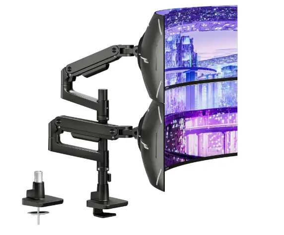 Dual Adjustable Monitor Stand For Desk | Best Dual Monitor Stands 4 ARES WING Dual Monitor Arm Desk Mount for 17-49 Inch Ultrawide Monitors,