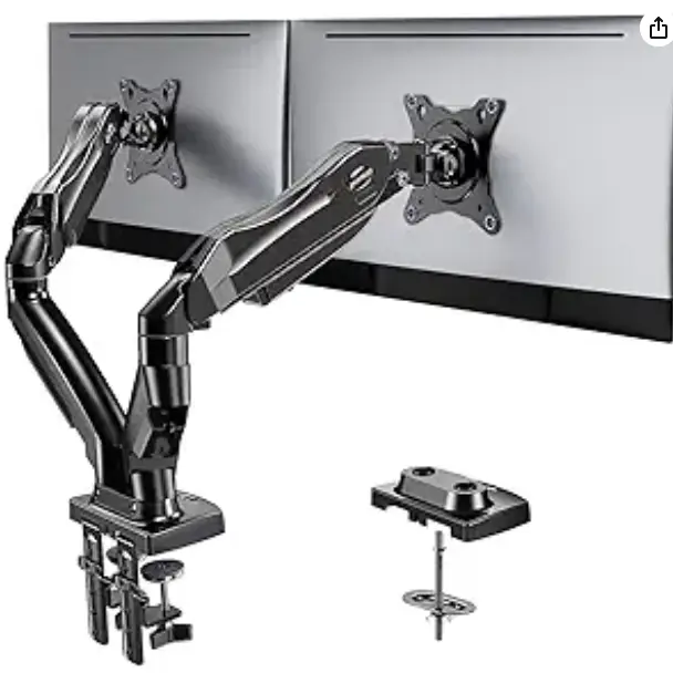 Dual Adjustable Monitor Stand For Desk | Best Dual Monitor Stands 2 HUANUO Dual Monitor Stand – Best Overall Adjustable Mount Softreviewtime.com