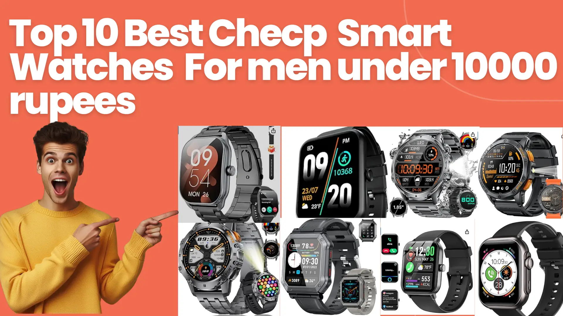 Top 10 Best Smartwatches for men under 10k rupees in India