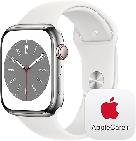Apple Watch Series 8 stainless steel on wrist