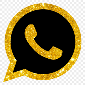 Home 16 WhatsApp Gold APK latest version 2025 home screen with golden theme interface